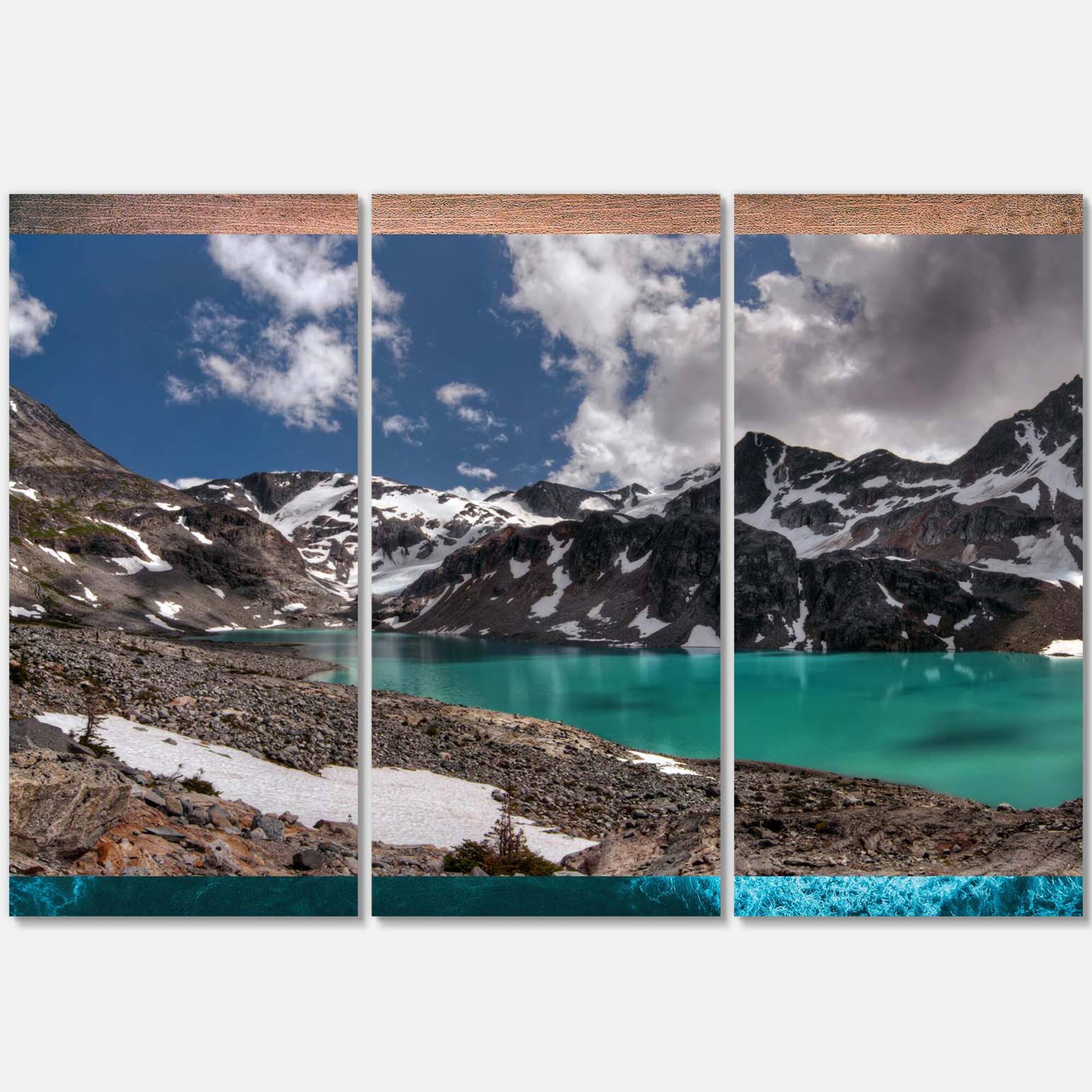 Designart - Distant Mountains and Mountain Lake